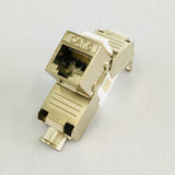 FTP 180 degree Cat6 Keystone Jack Toolless Type